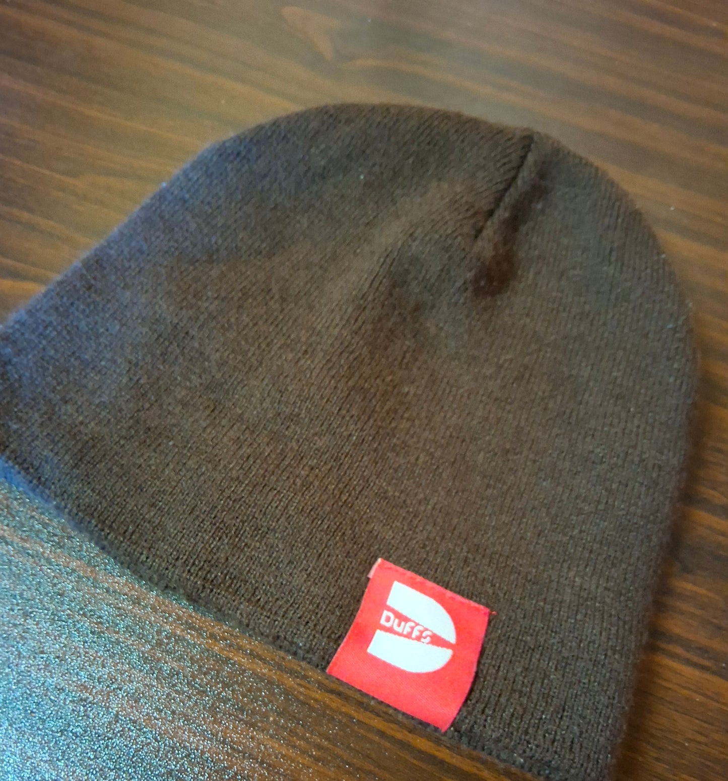 Vintage Duffs Brown Beanie – 90s/00s Skater Streetwear – One Size