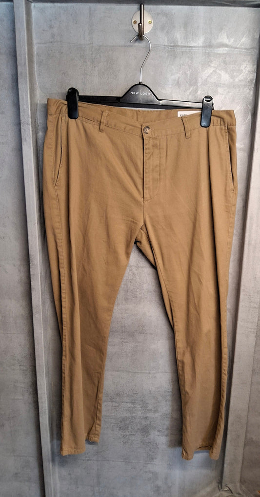 Primark Men’s Beige Chino Trousers – Slim Leg – W36 L30 – 100% Cotton