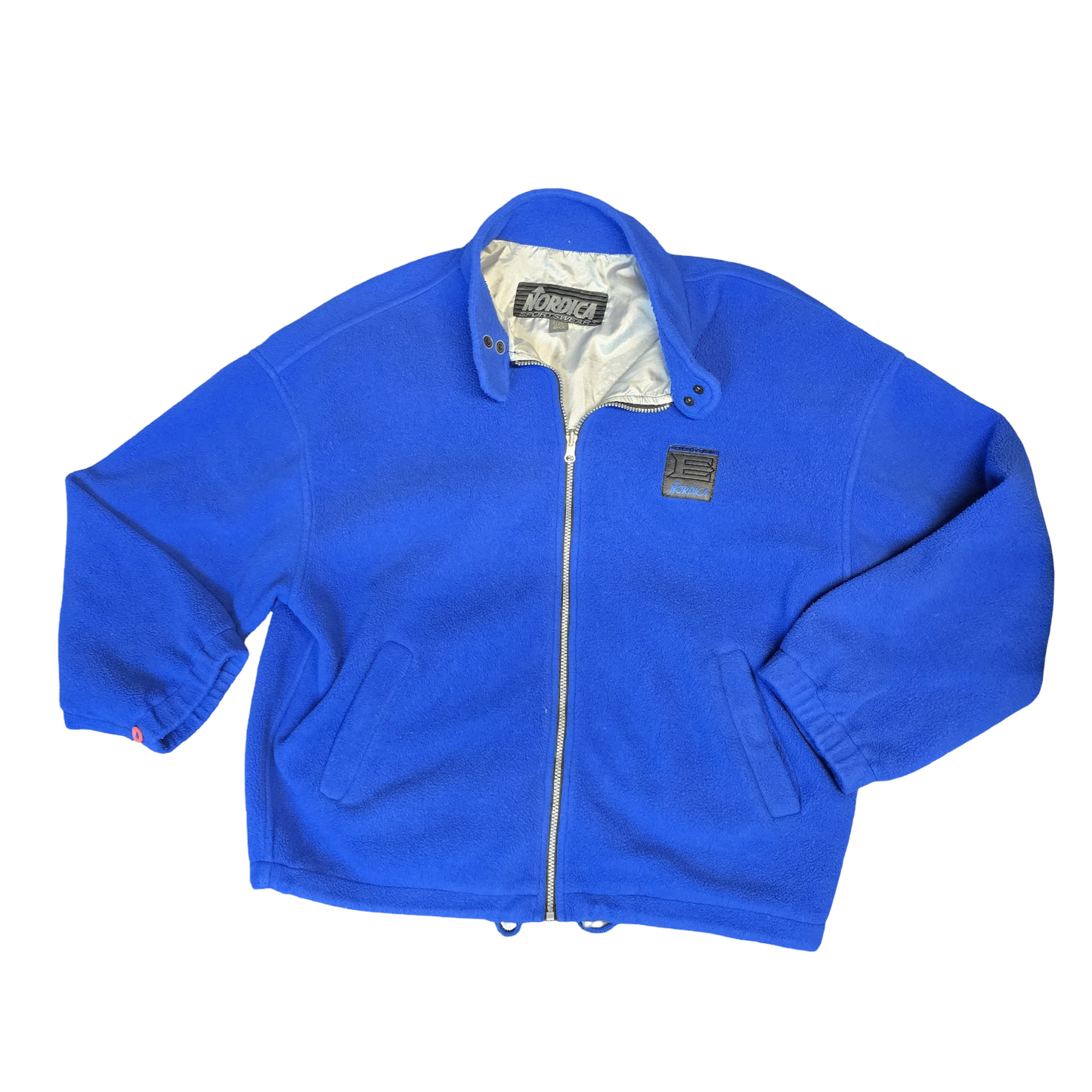 Nordica Vintage Fleece Jacket Blue Size L Zip-Up Outdoor Ski Wear