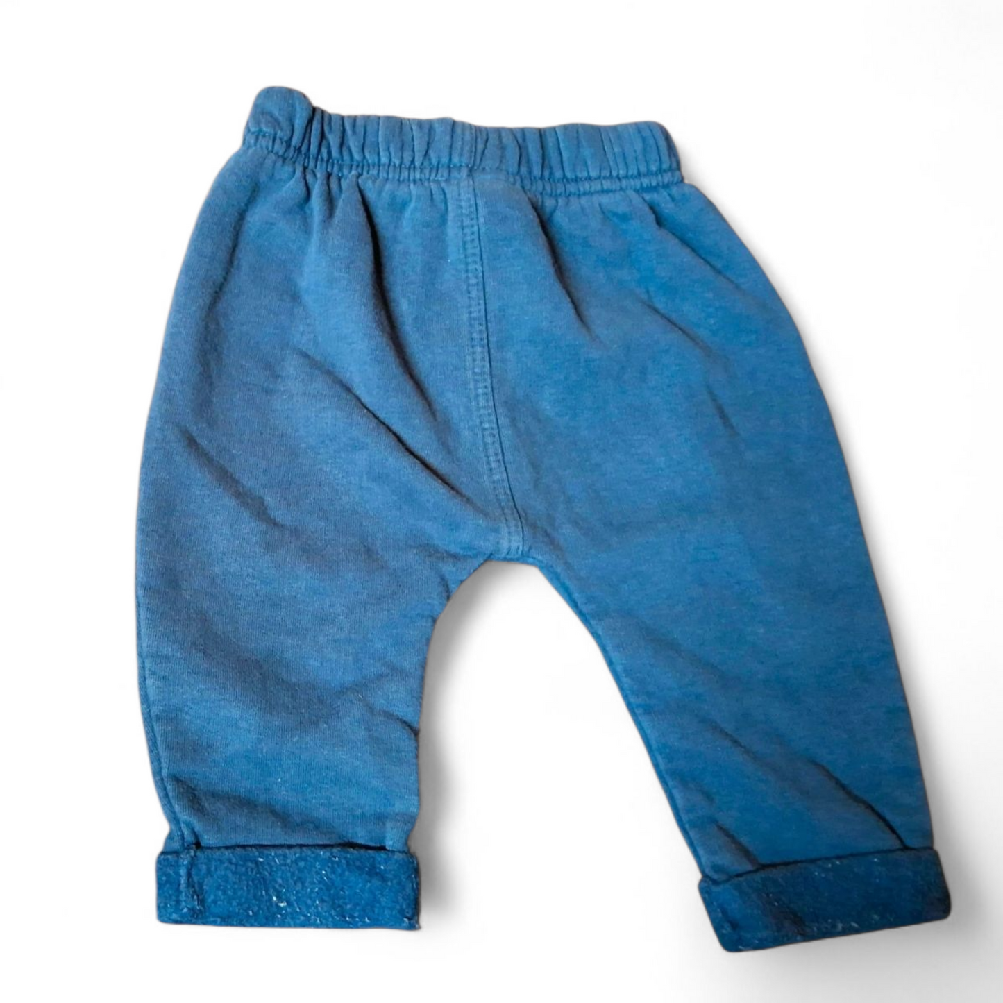 Nutmeg Blue Boys Joggers – Size 3–6 Months – Cotton & Polyester