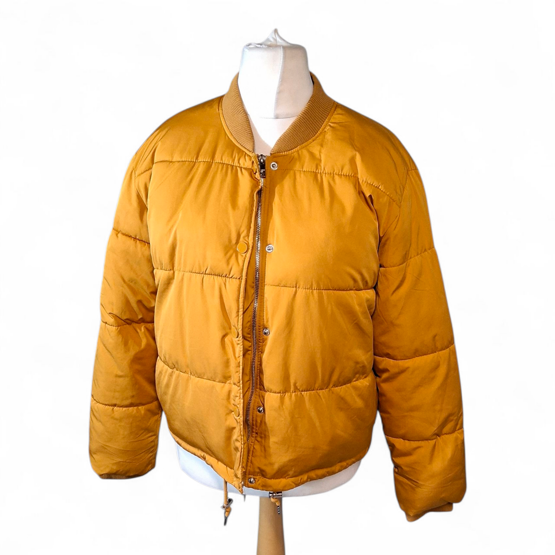 Pull & Bear Mustard Puffer Jacket – Size M (UK 10/12)