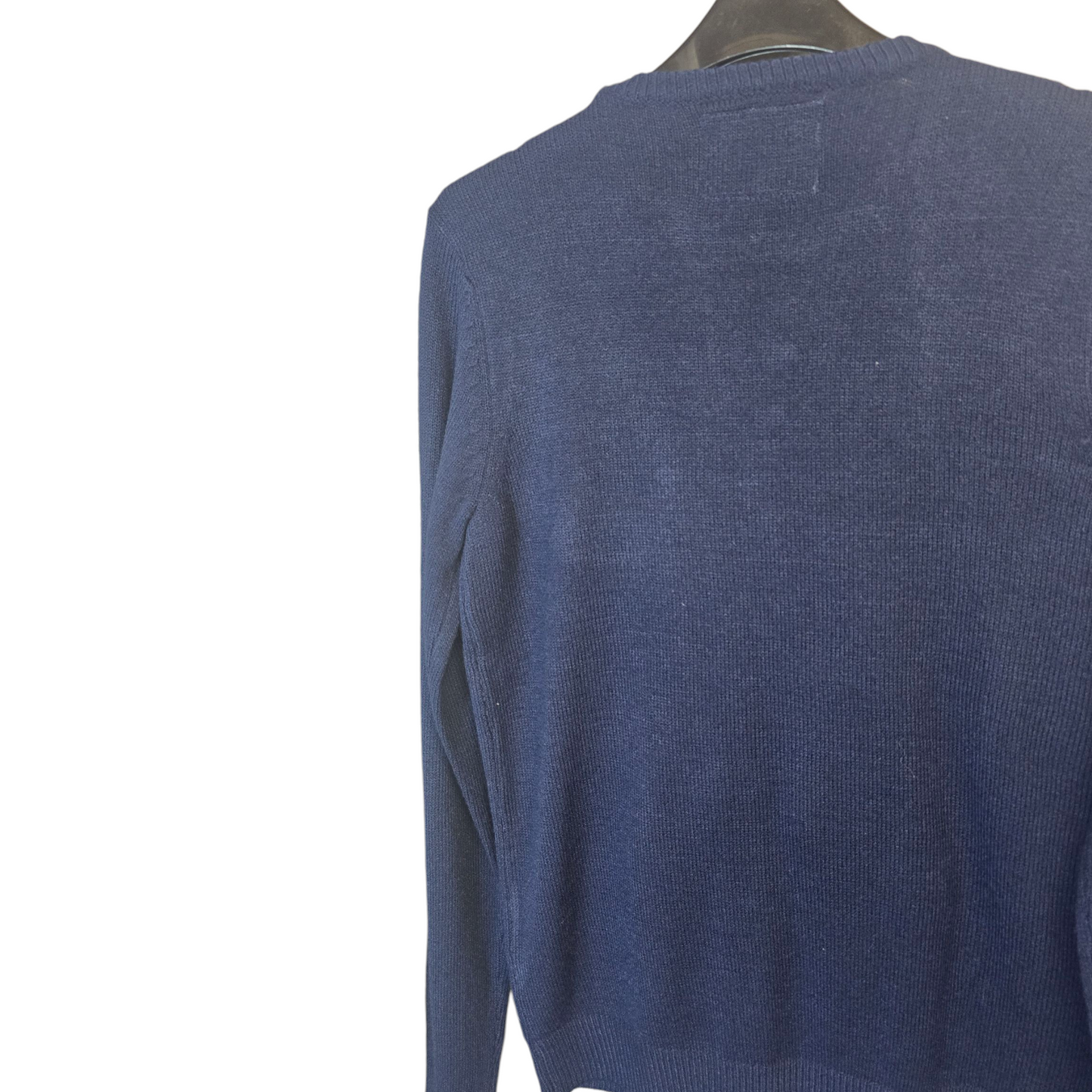 Red Herring Navy Men’s Christmas Jumper – Size S – Elf Knit with Bells 38" Chest