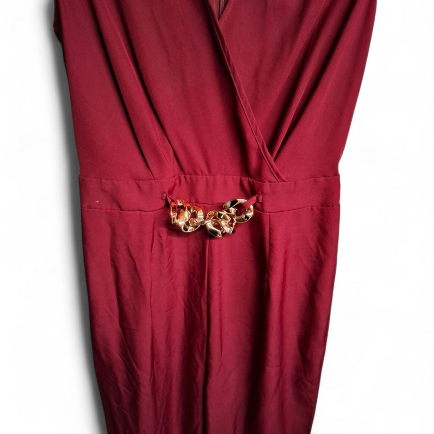 Shein Tall Burgundy Chain Jumpsuit – Size Small (UK size 8/10)