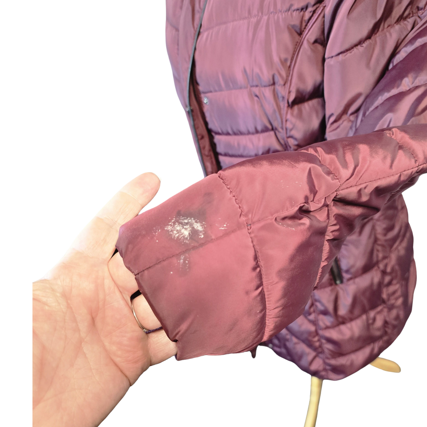 Klass Purple Quilted Puffer Midi Coat – Size M (12/14) – Warm Winter Jacket