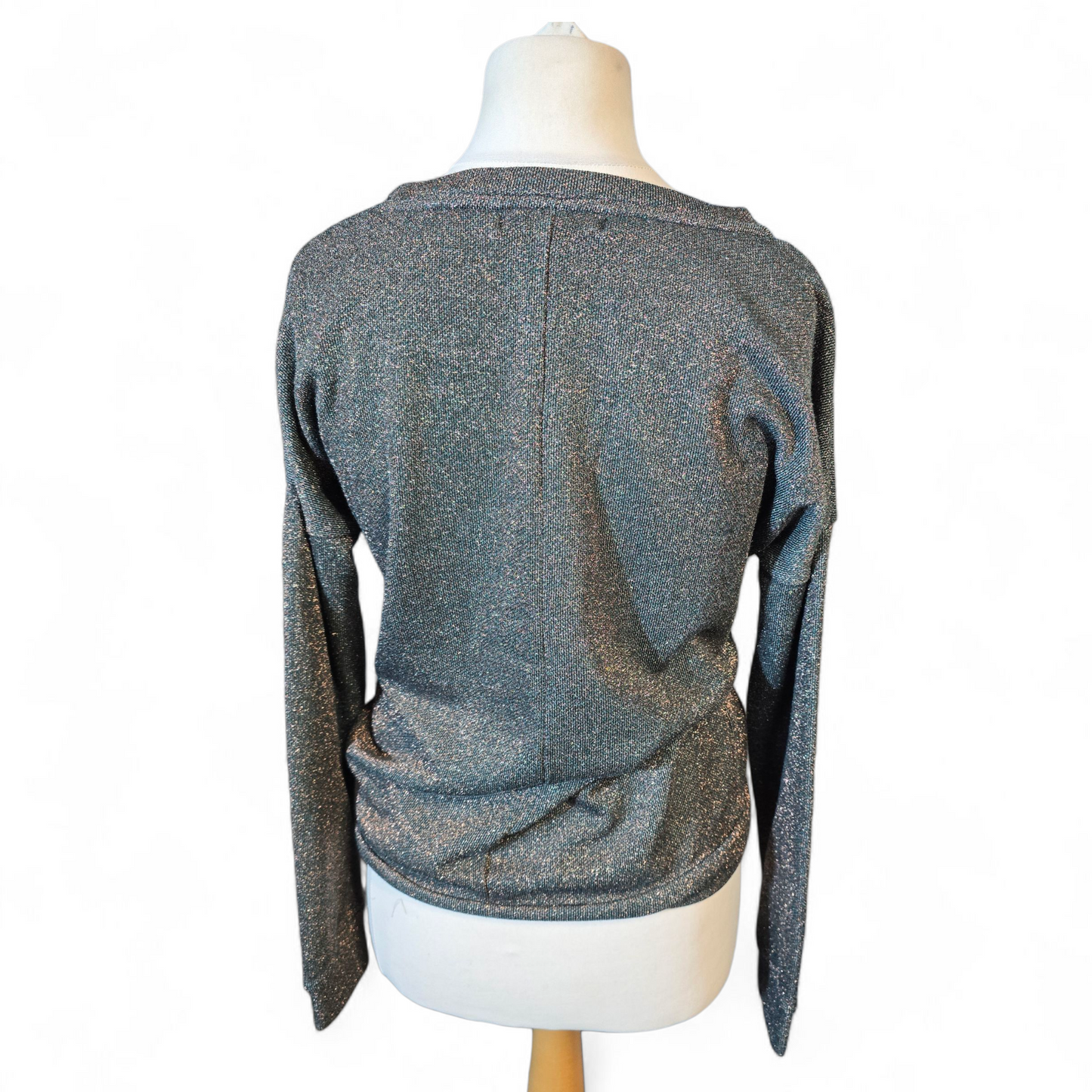 Next Green & Bronze Glitter Jumper – Size Small (UK size 8/10)