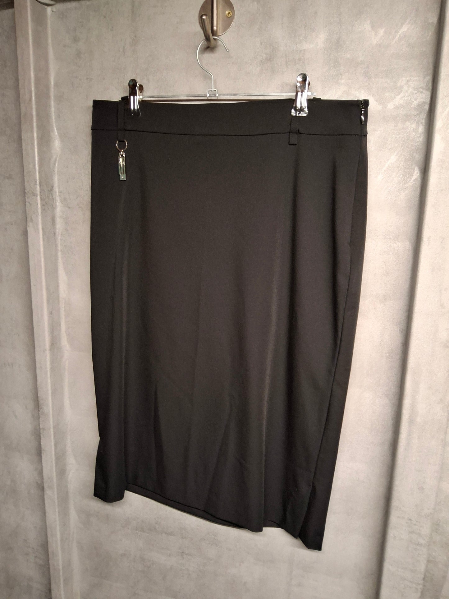 Mango Black Pencil Skirt | Size 12 | Smart Workwear | Side Zip Detail
