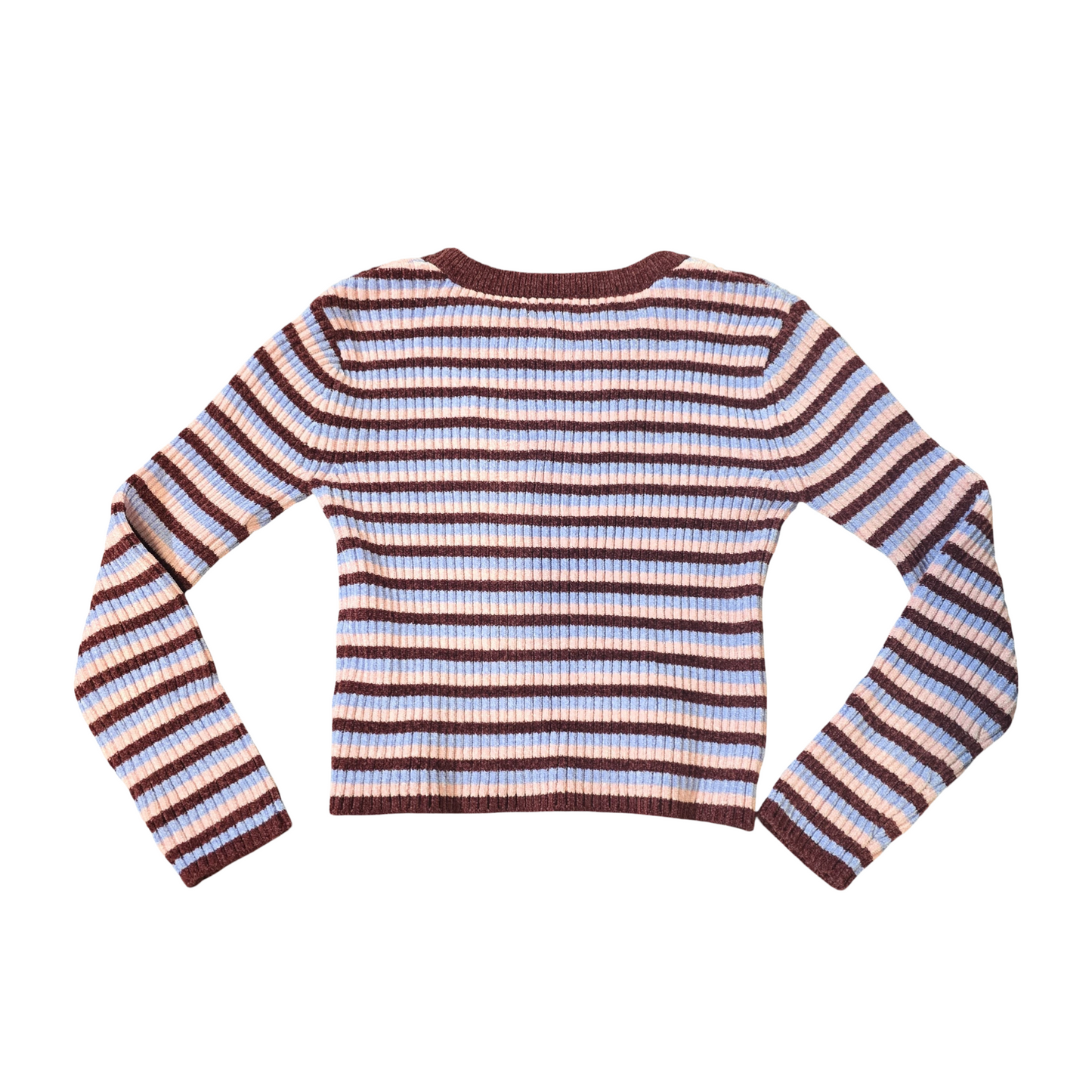 Primark Girls Blue & Pink Stripe Knit Jumper – Age 5–6 Years – 100% Polyester