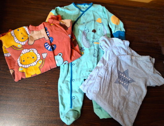 Baby Sleepsuit Bundle – NB & 0–3 Months – Next & Mothercare