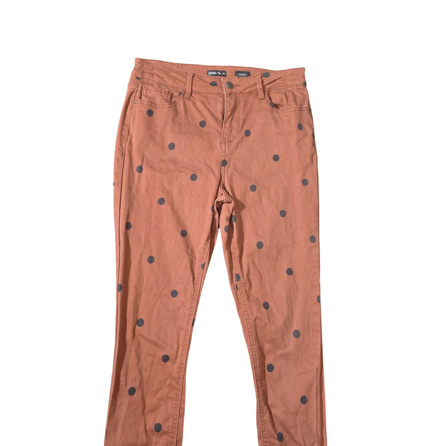 Tu Brown & Black Polka Dot Skinny Jeans – Size 10R – Dot Your Way to Great Style