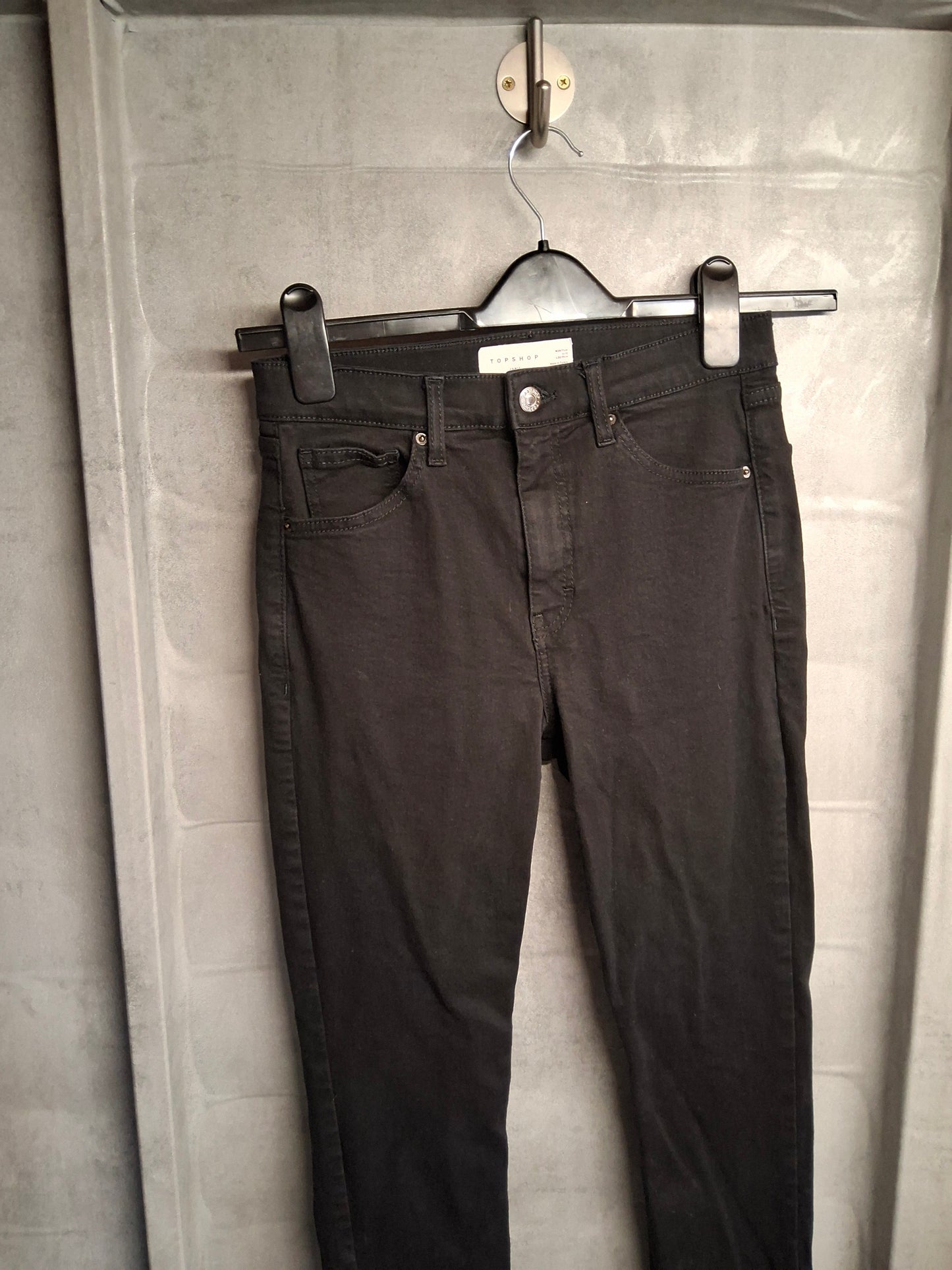 Topshop Jamie Black Skinny Jeans – High Waist – W28 L32 (UK size 10)