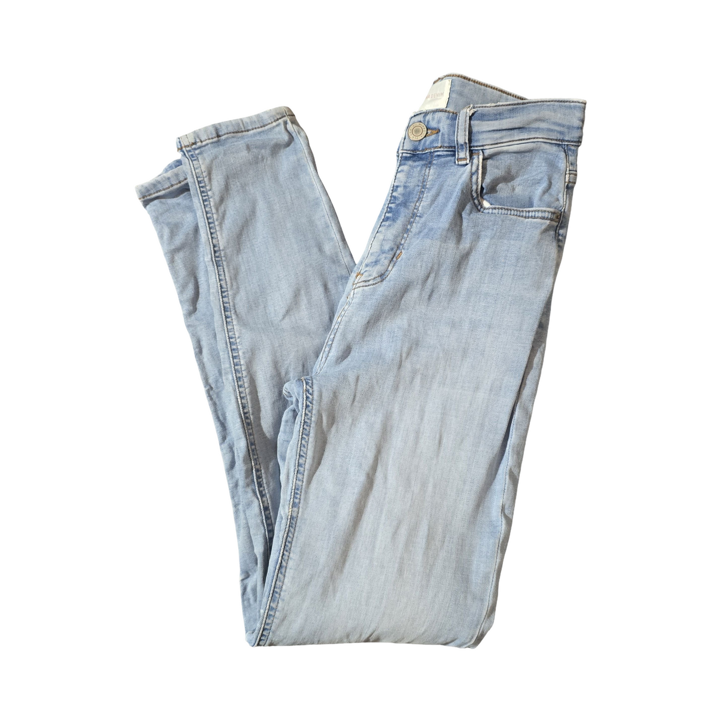 Per Una Light Blue Skinny Jeans – High Waisted – Size 8 Regular – Cotton & Lyocell