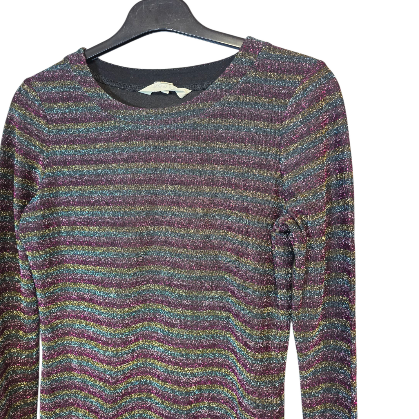 Boden Glitter Stripe Long Sleeve Top – Size 10
