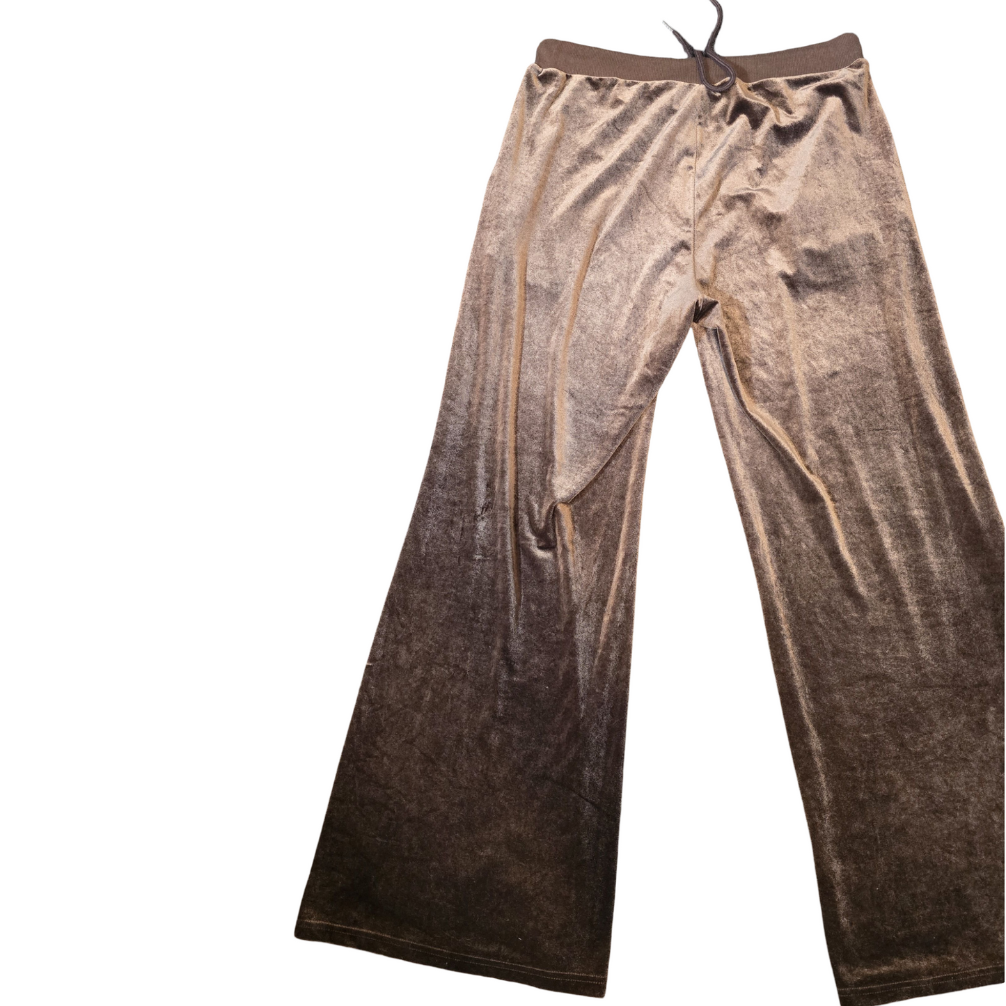 Shein Brown Velvet Flared Trousers – Size XL (UK size 16/18)