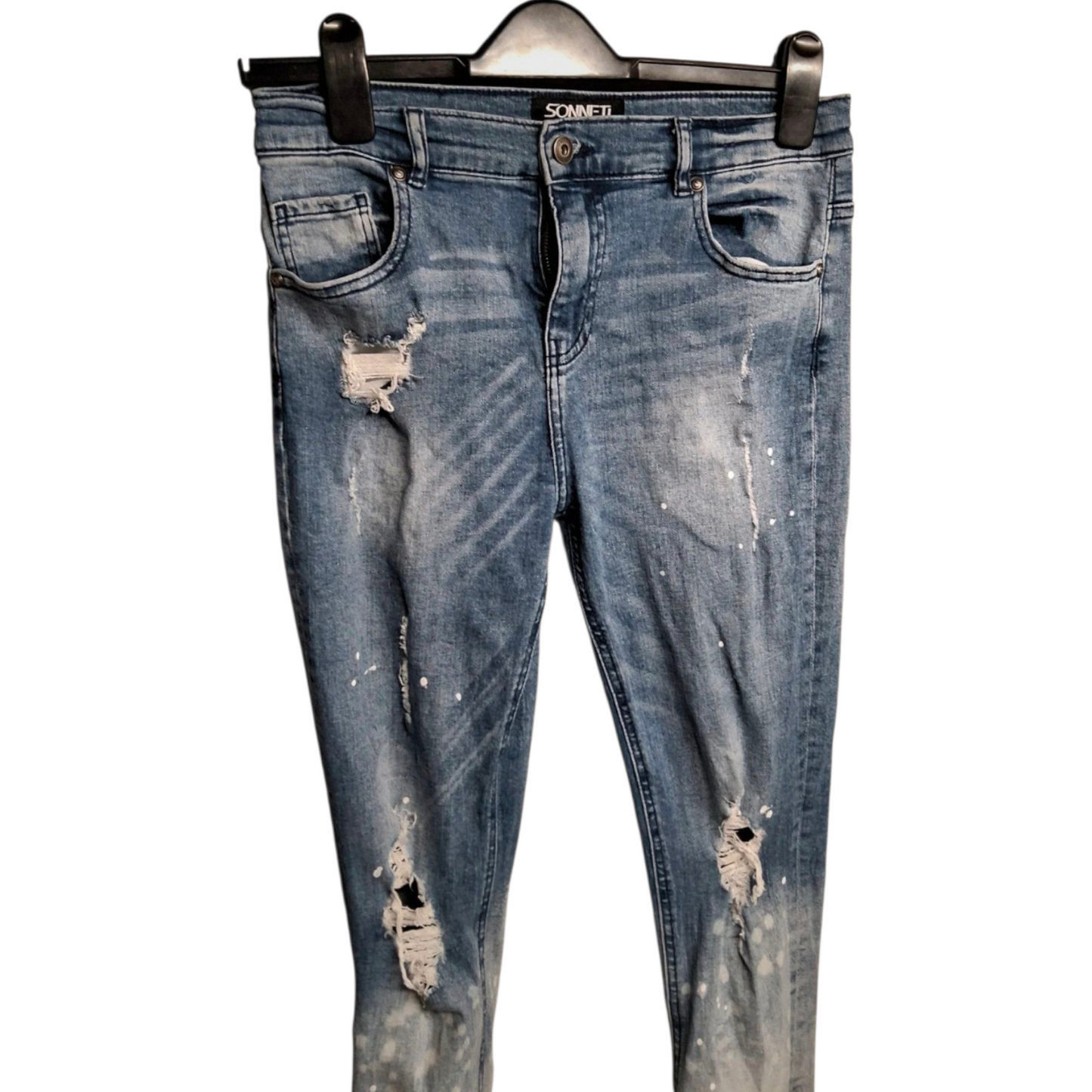 Sonneti Boys Blue Skinny Jeans – Age 13–15 Years – Ripped & Distressed