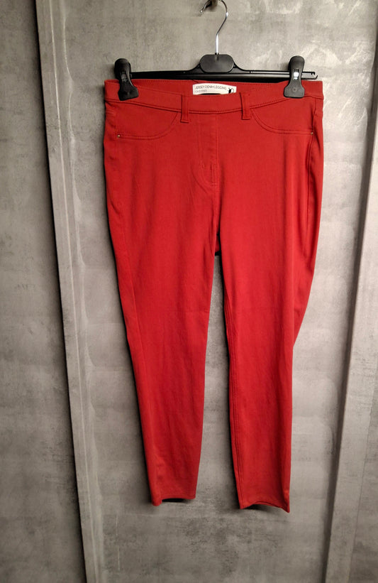 Next Red Cropped Jeggings – Size 10 – Stretch Slim Fit
