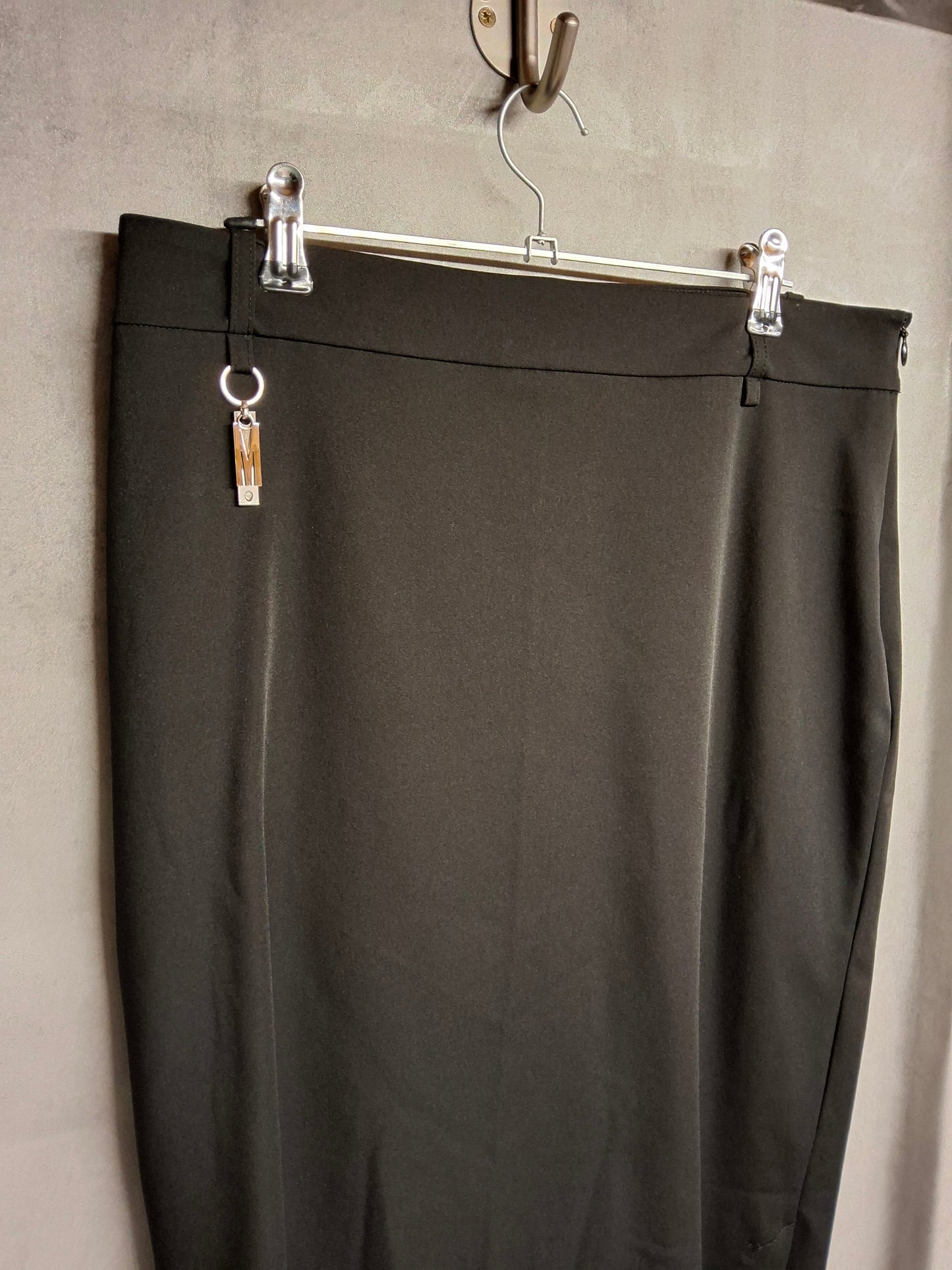 Mango Black Bodycon Work Skirt | Size 12 | Knee-Length