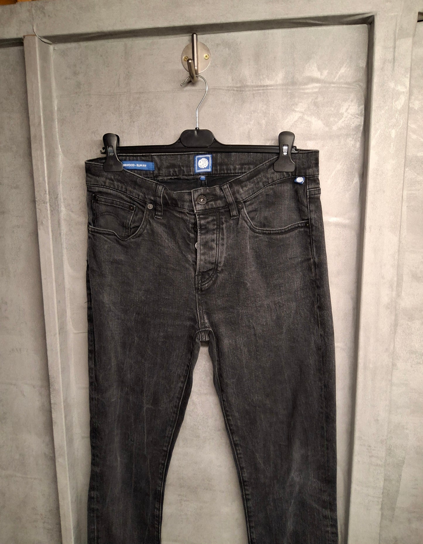 Men’s Pretty Green Black “Errwood” Slim Fit Jeans – Size W32 L