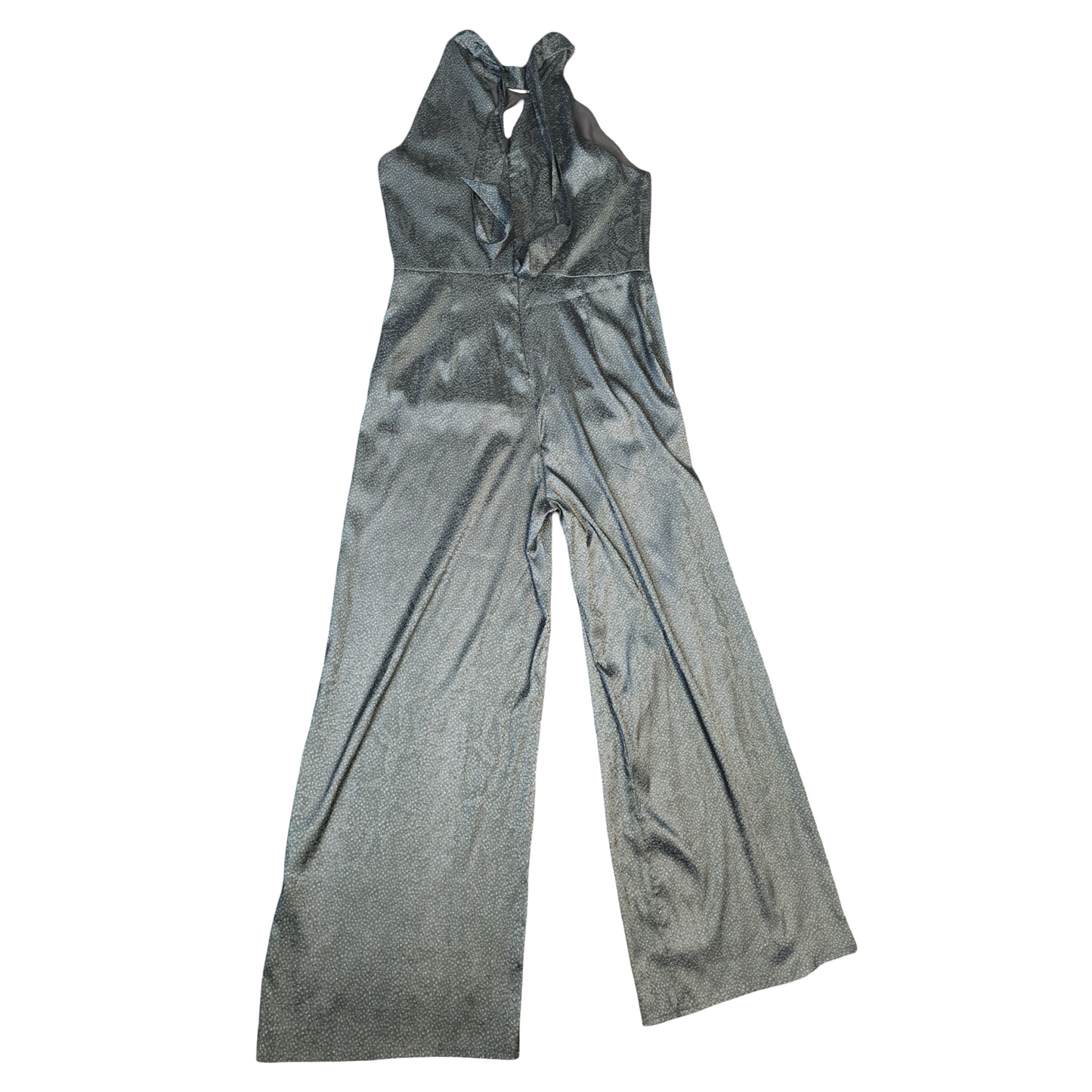 Next Jumpsuit Green Size 14 Polka Dot Wide Leg Weekend