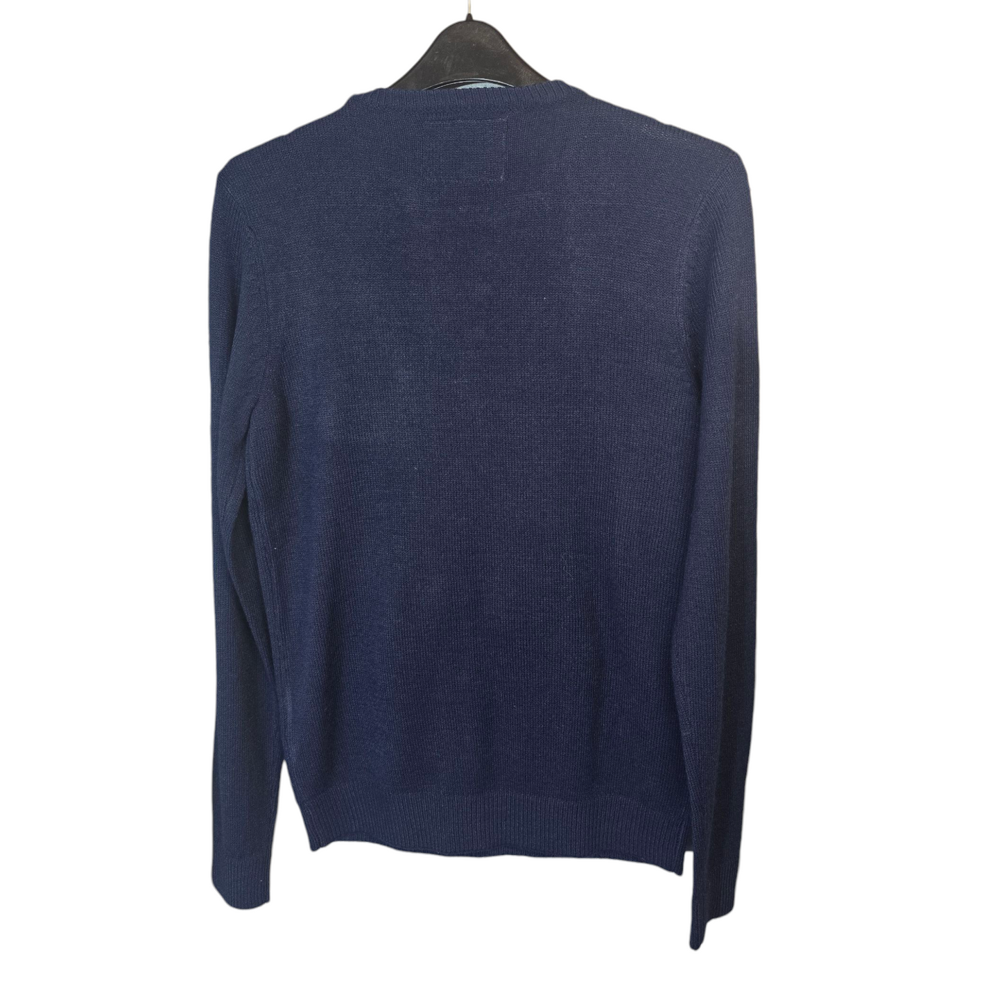 Red Herring Navy Men’s Christmas Jumper – Size S – Elf Knit with Bells 38" Chest