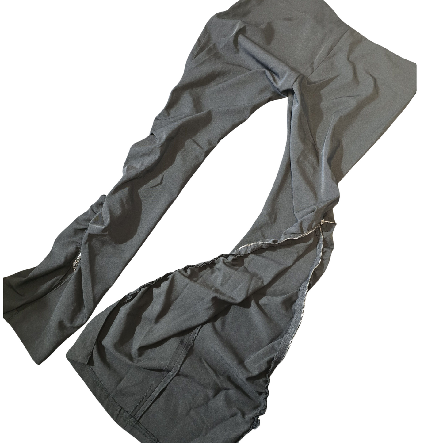 Morgan Y2K Black Bodycon Trousers – High Waist, Zip Detail,