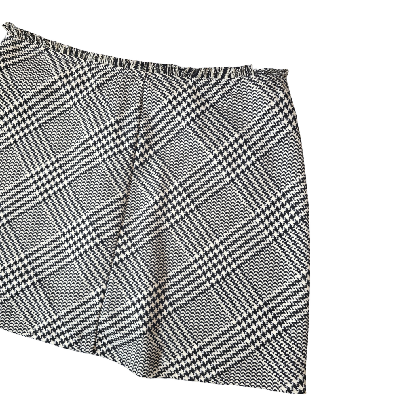 Zara Grey & Black Checked Mini Skirt – Size S (UK size 8) – Classic Smart Casual