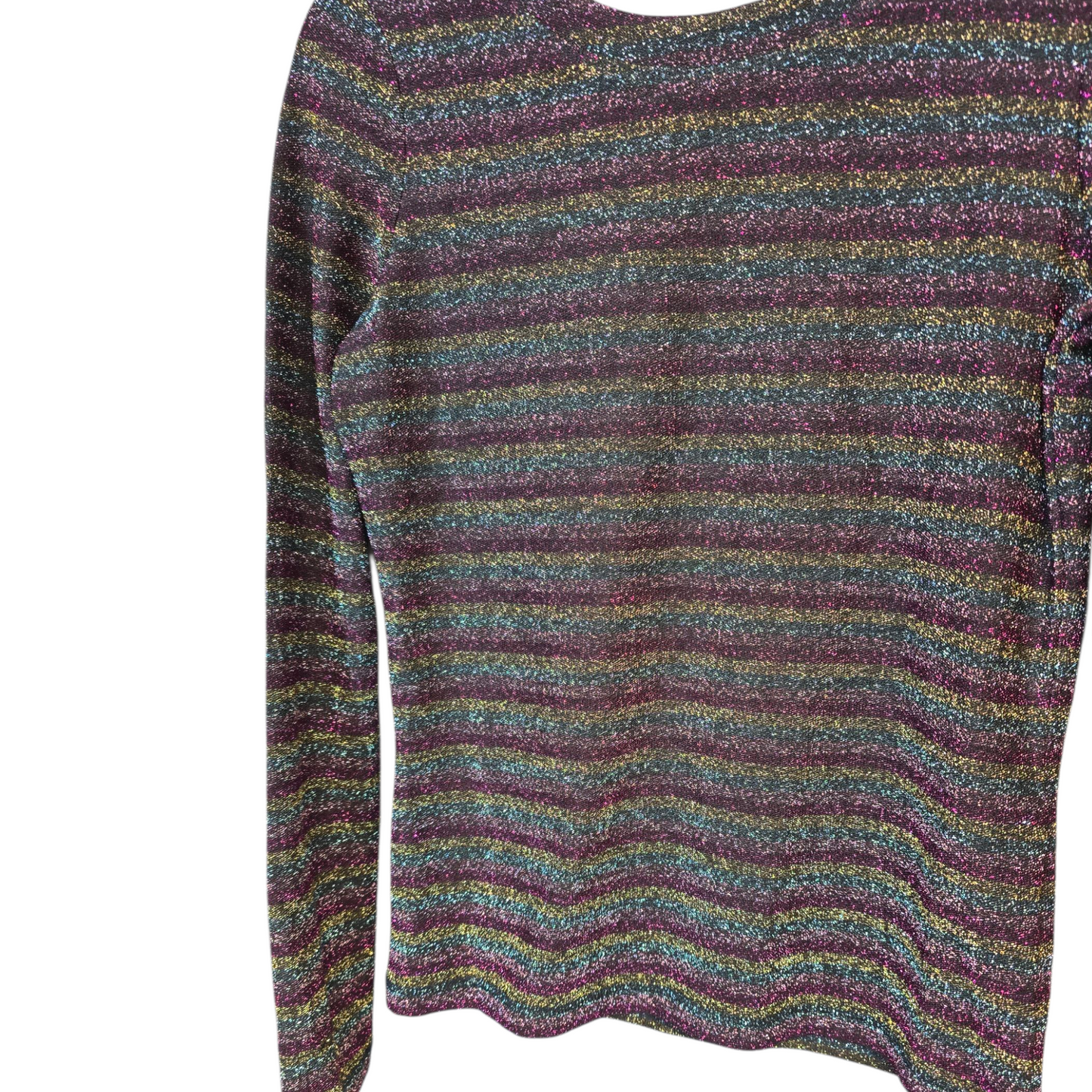Boden Glitter Stripe Long Sleeve Top – Size 10