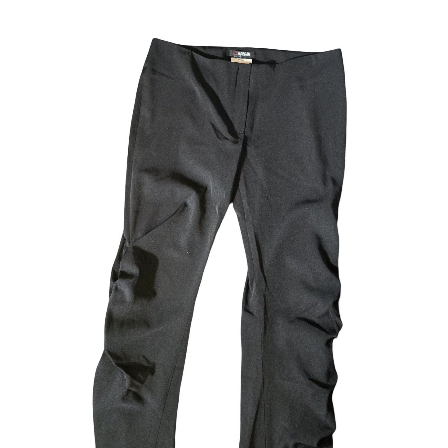 Morgan Y2K Black Bodycon Trousers – High Waist, Zip Detail,