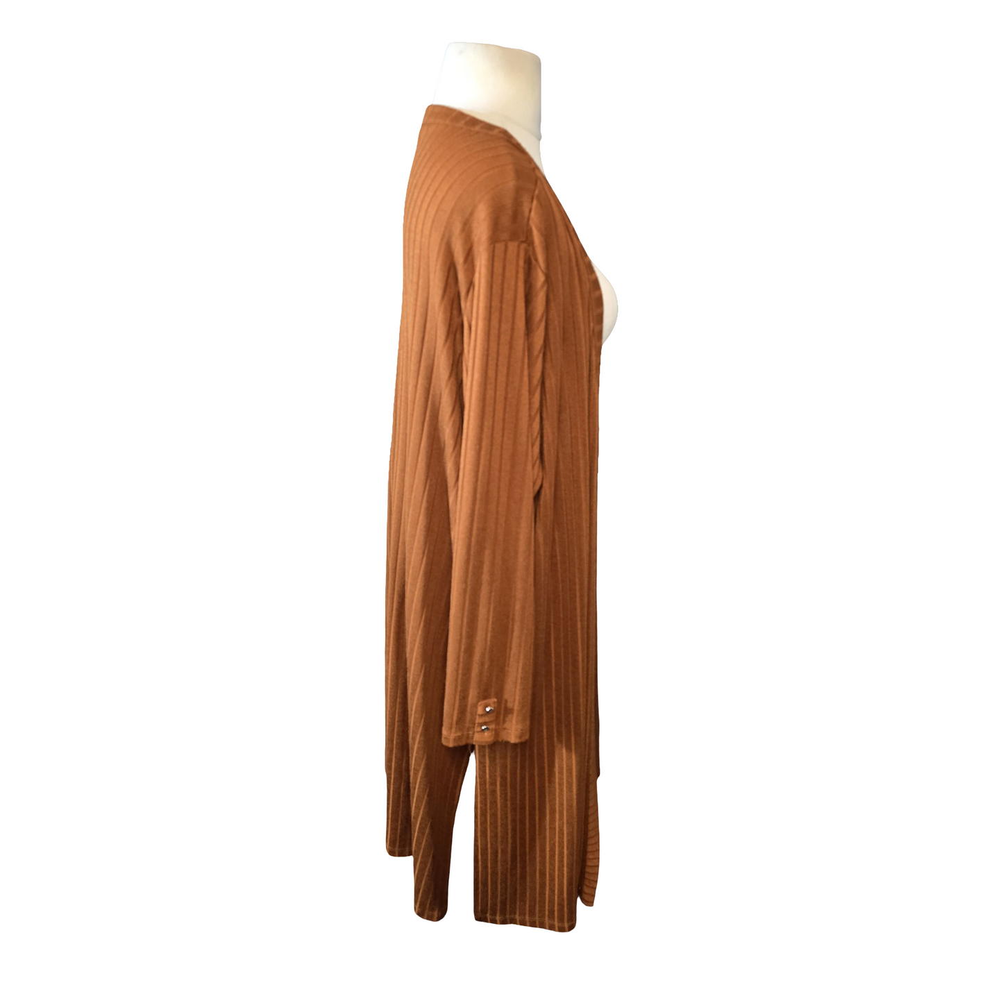 Nutmeg Brown Ribbed Longline Cardigan – Size 22
