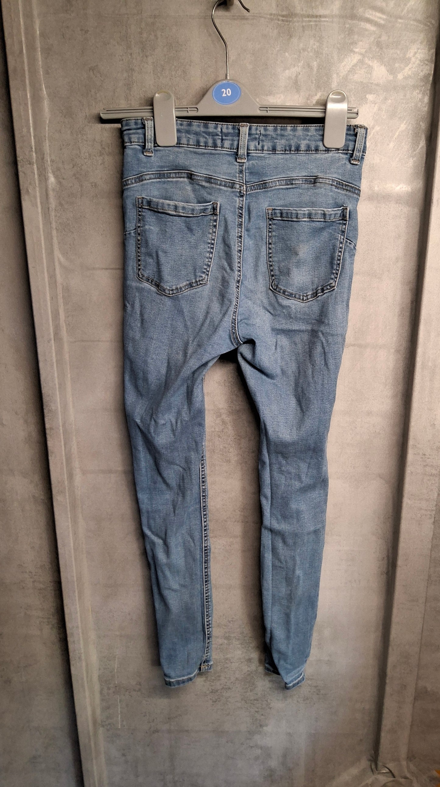 Primark Light Blue High-Waisted Skinny Jeans – Size 10