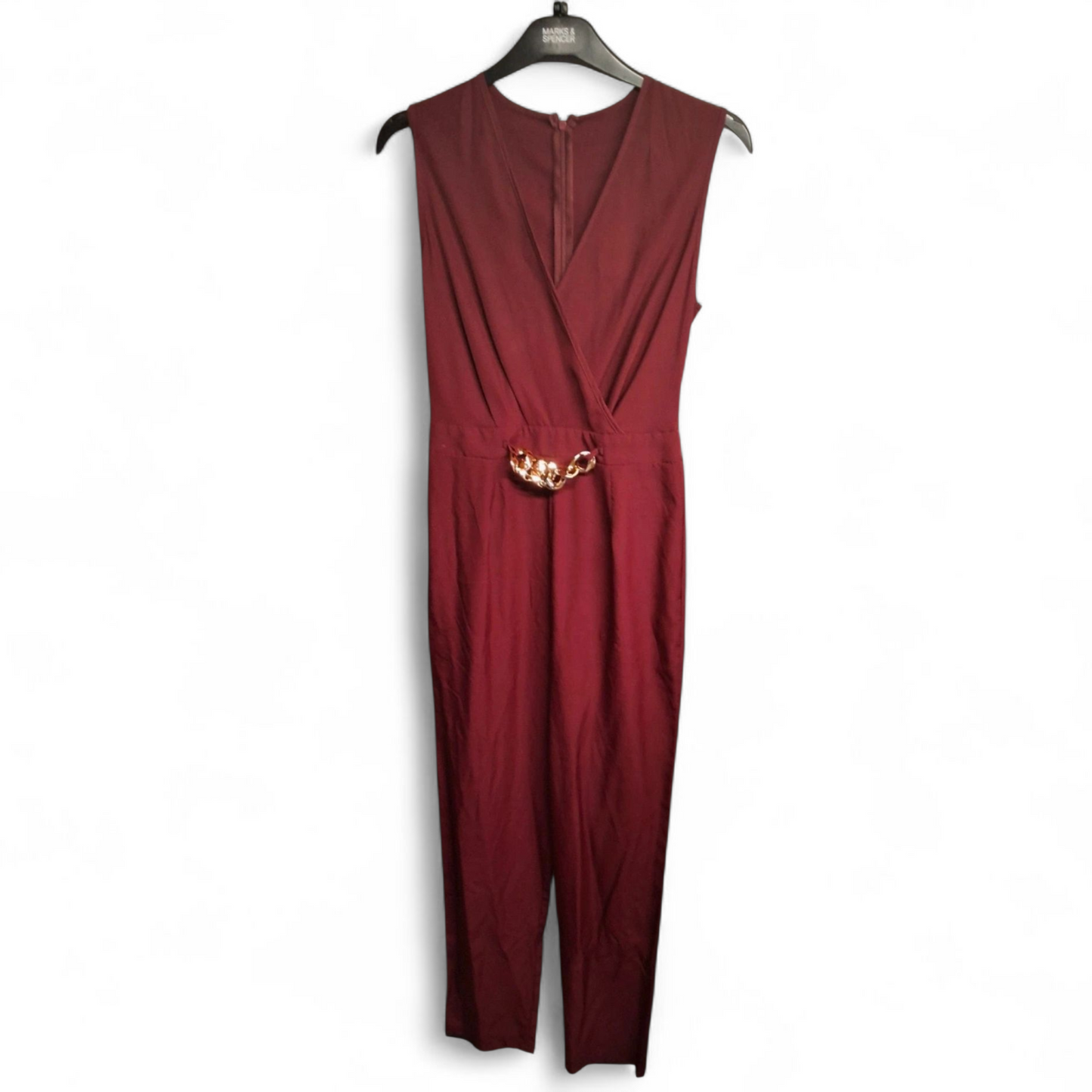 Shein Tall Burgundy Chain Jumpsuit – Size Small (UK size 8/10)