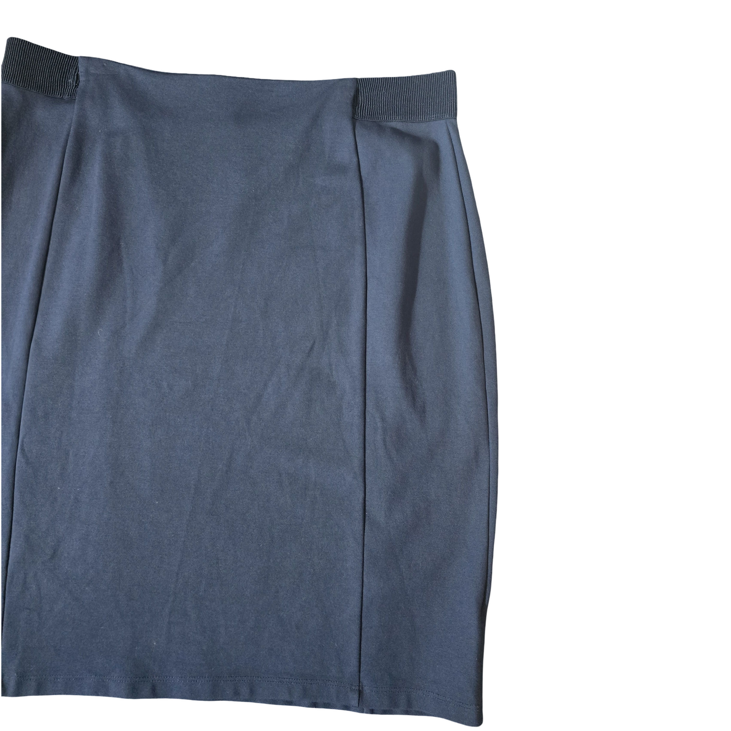 Next Navy Midi Skirt – Size 20 Stretch Waist Smart Casual Style