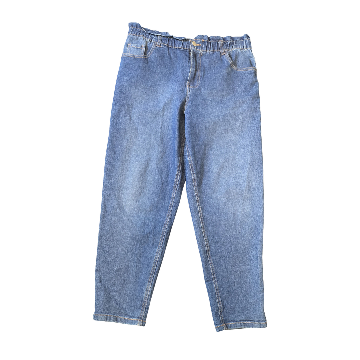 Beloved Blue Denim Slim Leg Jeans – High Waisted, Size 14