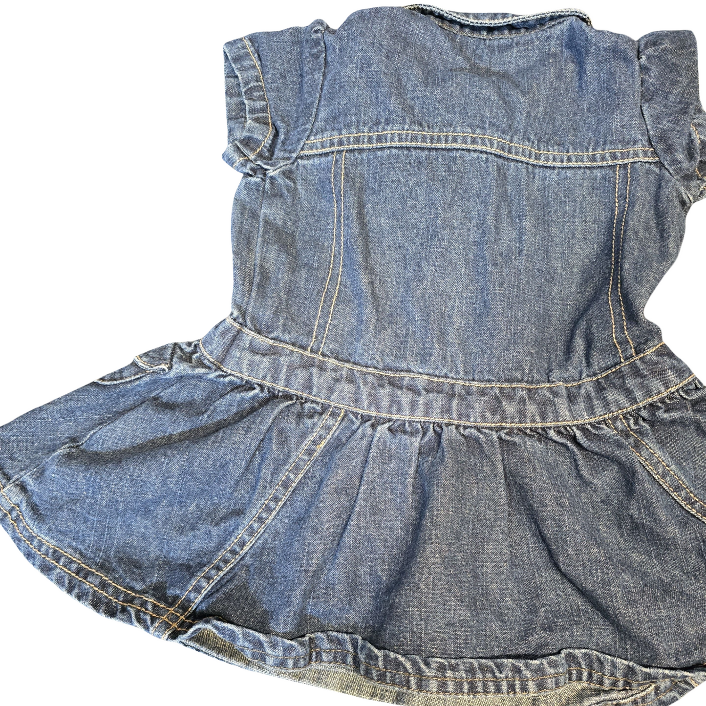 Matalan Girls Denim Dress – Age 6–9 Months – 100% Cotton