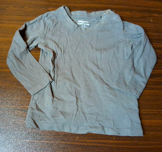 
Lupilu Grey Long Sleeve T-Shirt – Boys 6–12 Months – 100% Cotton
