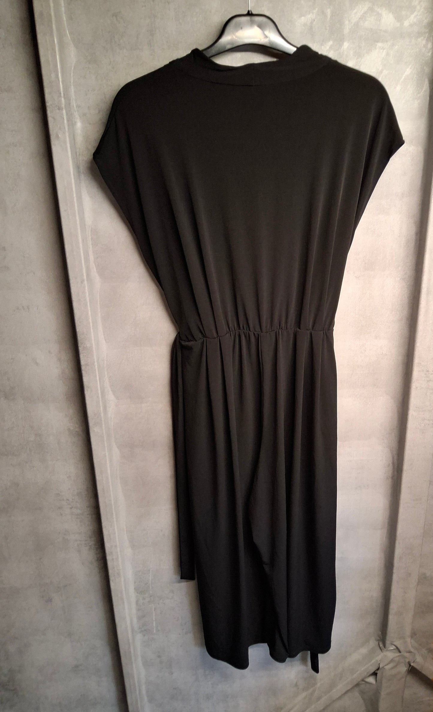 Wallis Black Cropped Jumpsuit with Belt & Pockets – Size 10 – NWT RRP £45