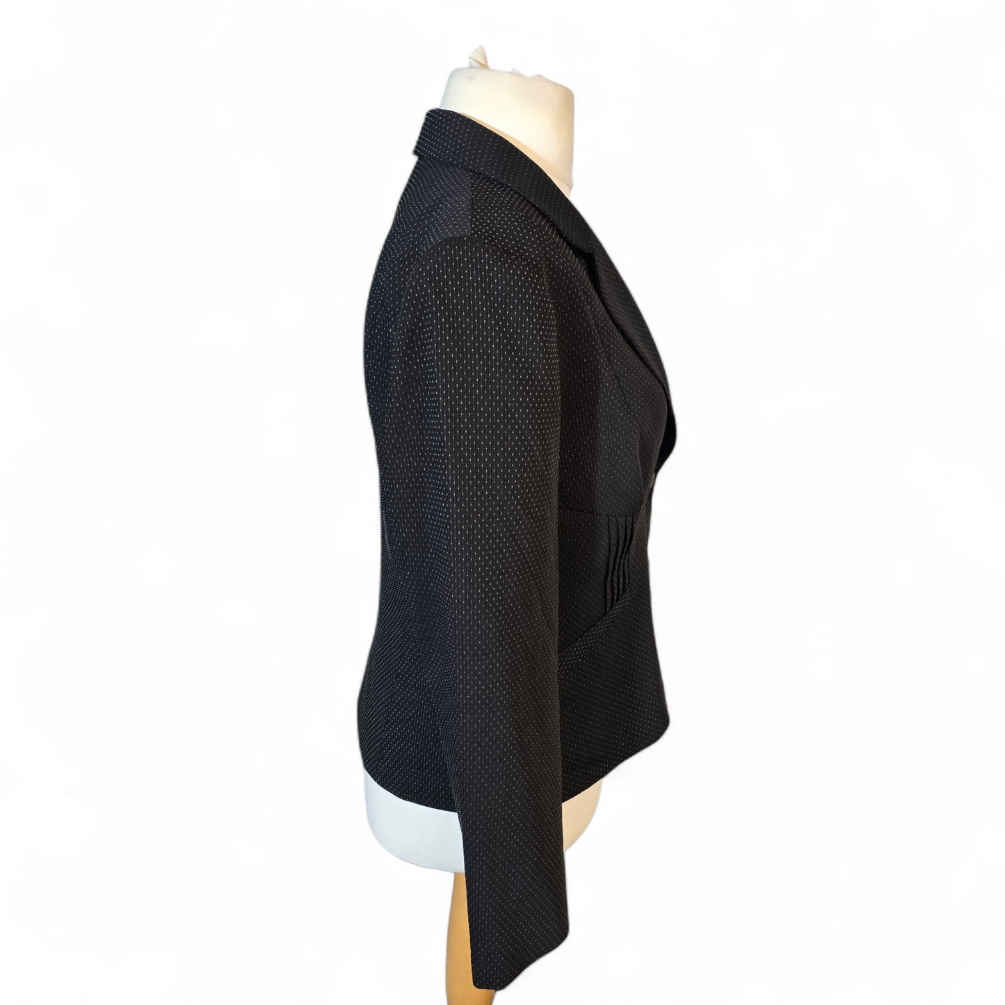 Precis Black & White Polka Dot Blazer – Size 12 – Tailored Fit