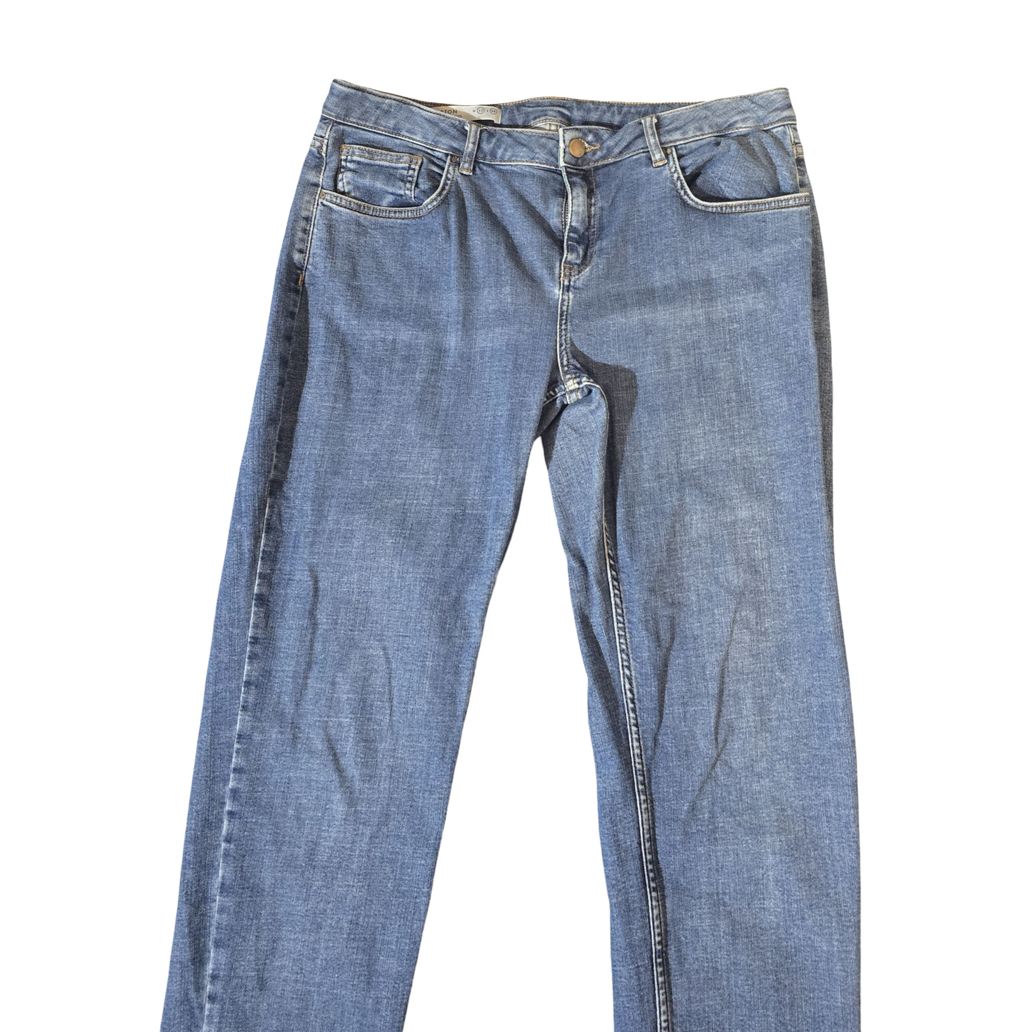 Jigsaw Blue Denim Hampton Slim Boyfriend Jeans – W32 L28 – UK 14 – Cotton & Lyocell