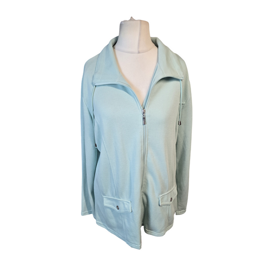 Damart Mint Green Zip-Up Jumper – Size UK size 18/20