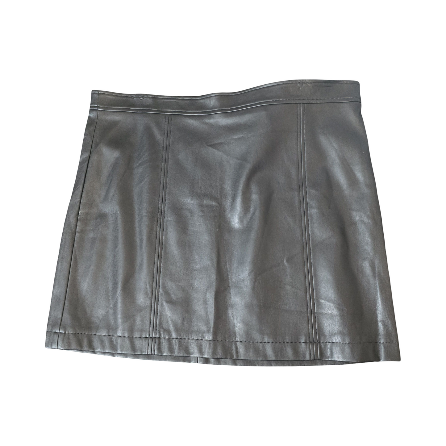 M&Co Black Faux Leather Mini Skirt – Size 20 – NWT