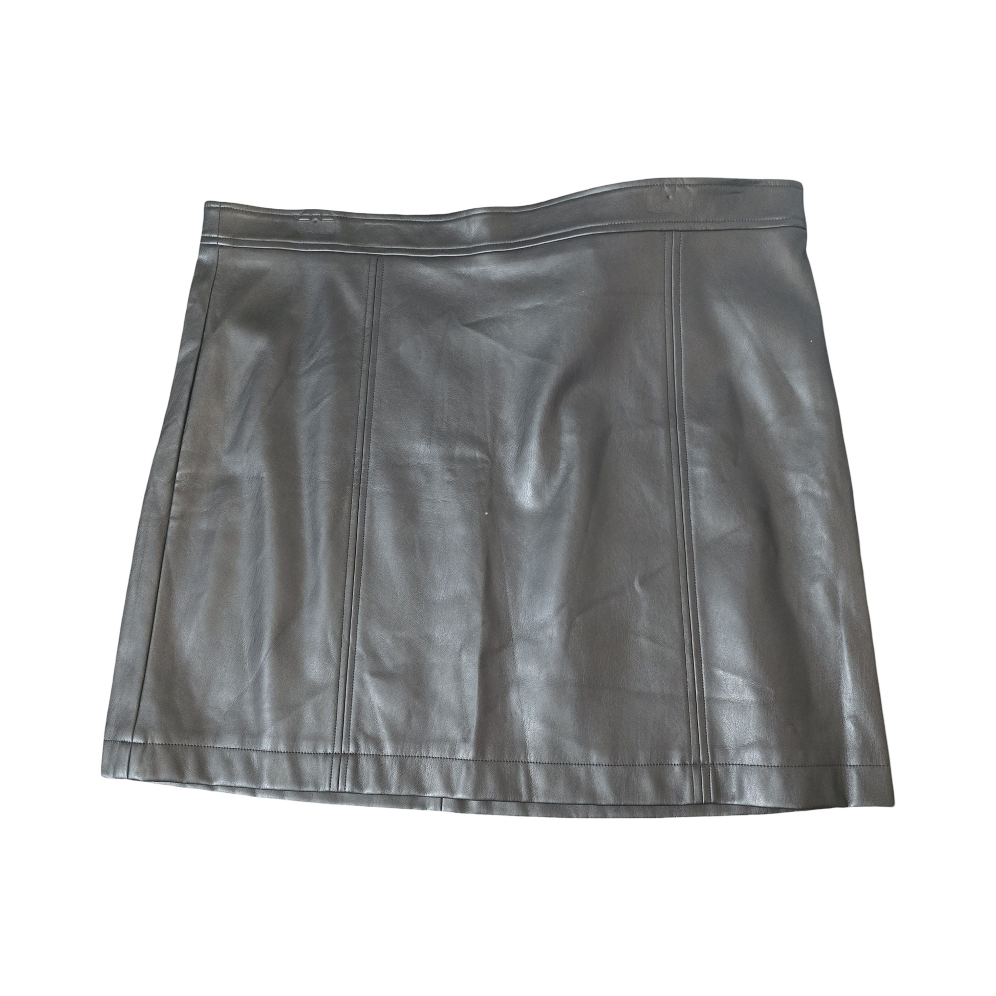 M&Co Black Faux Leather Mini Skirt – Size 20 – NWT