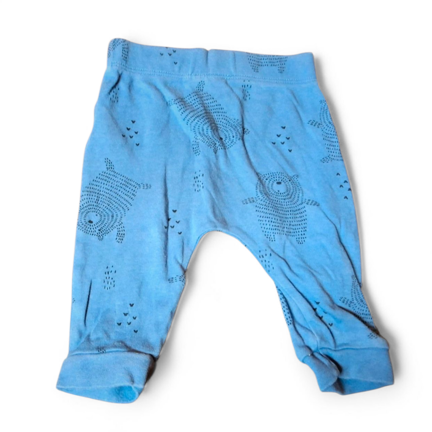 F&F Blue Baby Boys Joggers – Size 3–6 Months – 100% Cotton