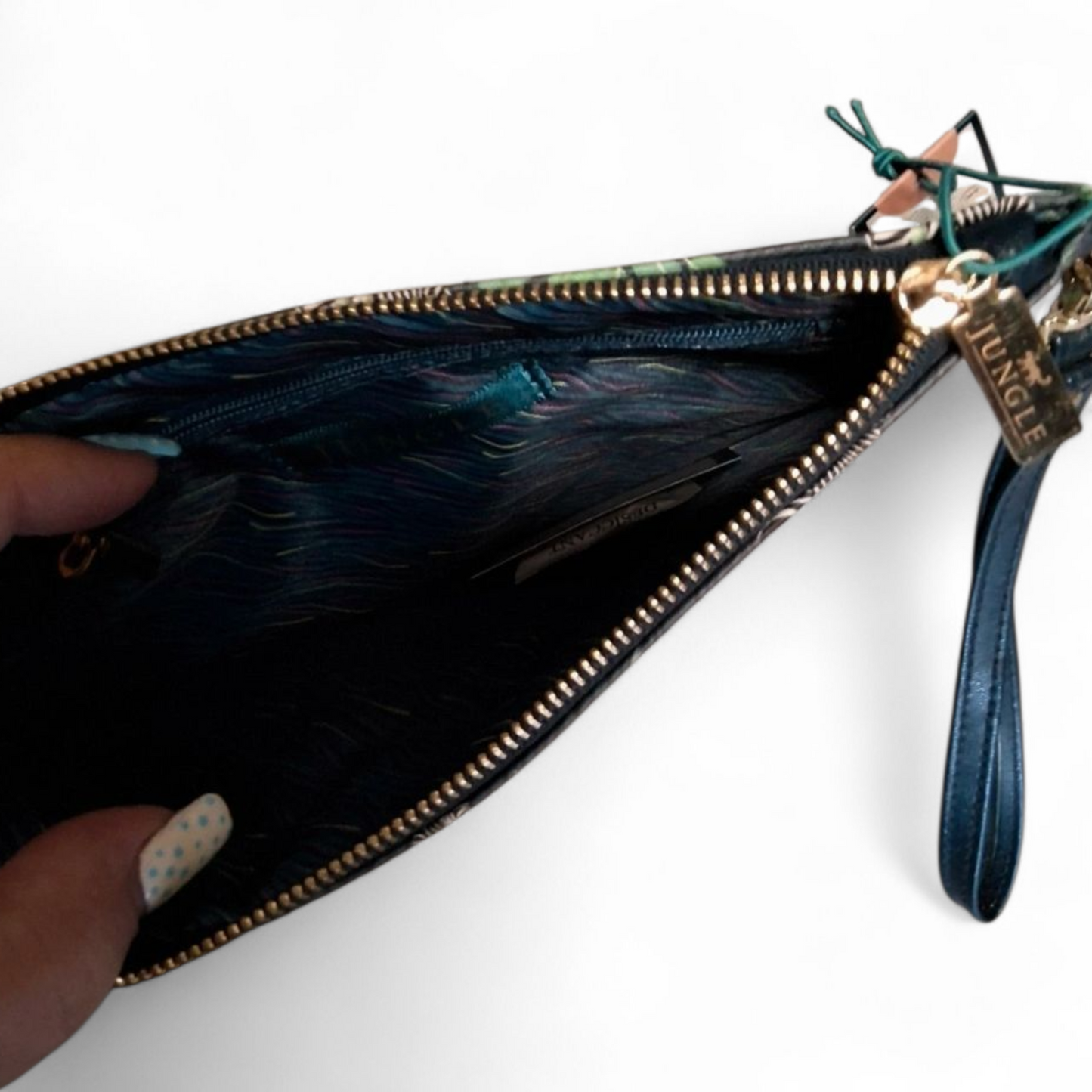 The Jungle Zebra Print Beauty Bag – New, Zip Close, Removable Wrist Strap, Stylish & Practical