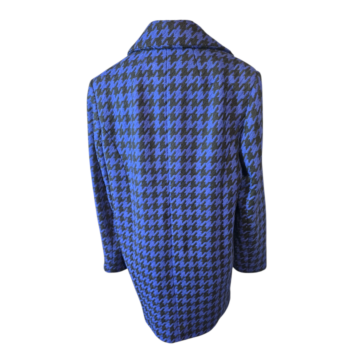 Debenhams The Collection Purple & Black Coat – Size 14 – Houndstooth Button Up