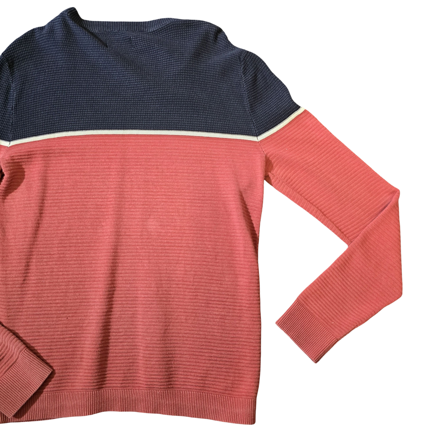 Jack & Jones Burgundy Red & Black Knit Jumper – Size M