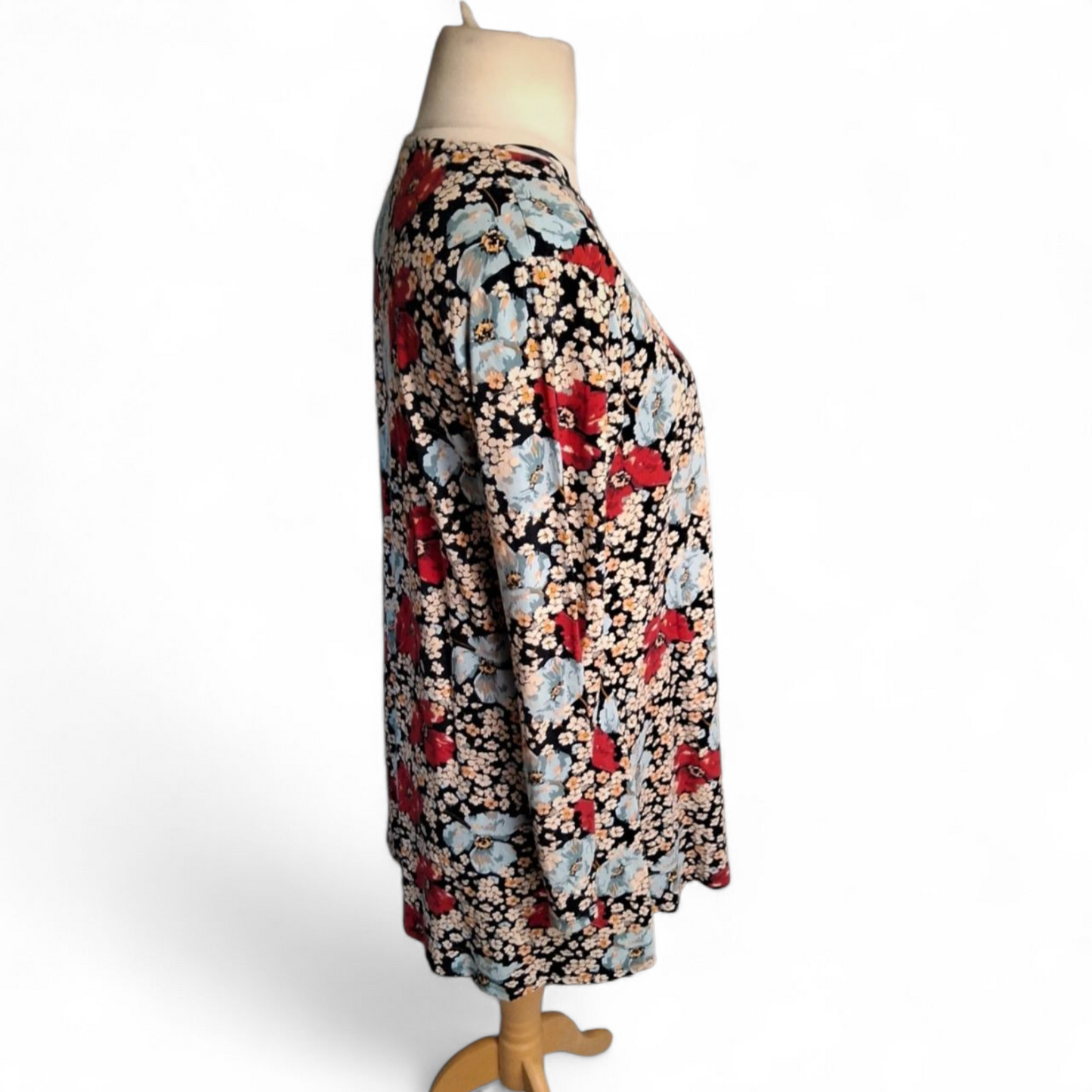 Tu Multicoloured Long Sleeve Longline T-Shirt – Size 14