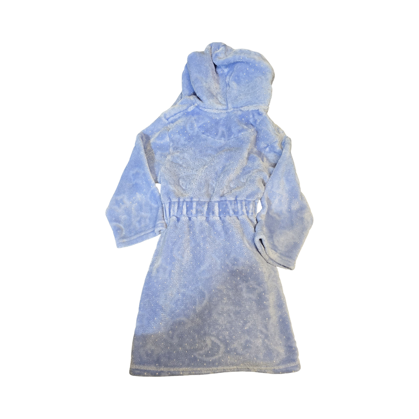 Nutmeg Girls Blue & White Polka Dot Hooded Dressing Gown – Age 5–6 Years
