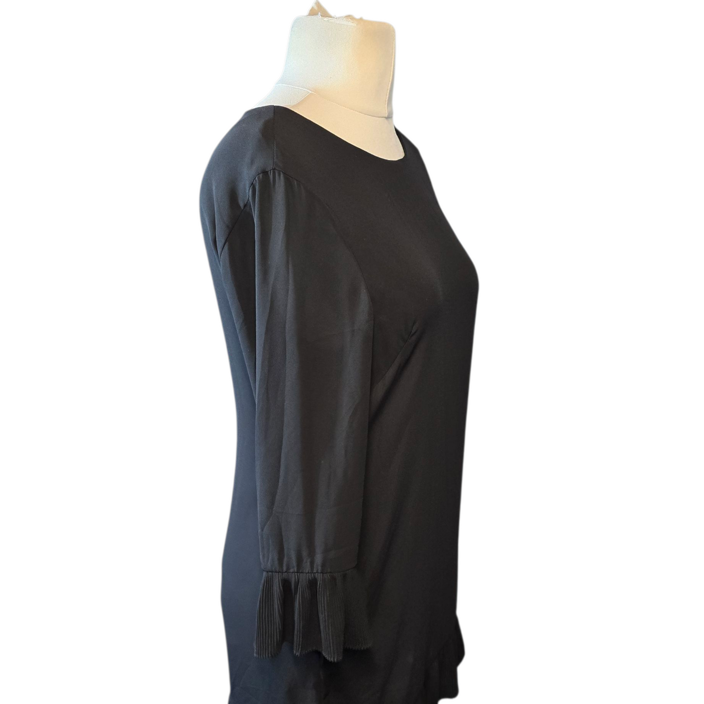 Darling London Black Frill Dress – Size 10 – Knee Length