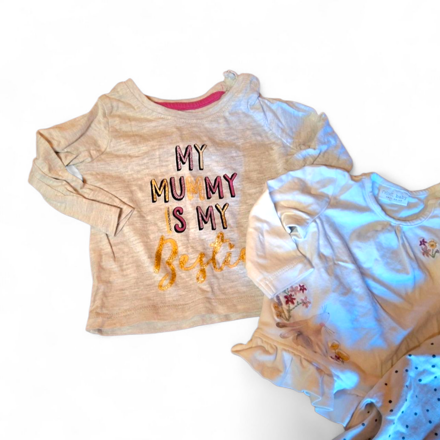 Girls Bundle – Newborn/0–3 Months – 2 Tops & Leggings – Primark, Next & George