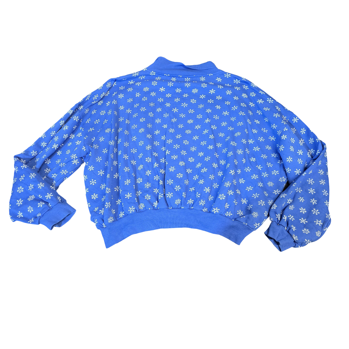 Vintage California Blue Snowflake Collared Xmas Jumper – Unisex – Relaxed Fit