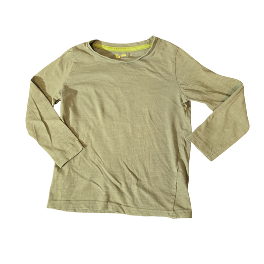 Tu Green Long-Sleeved T-Shirt – Boys 3–4yrs
